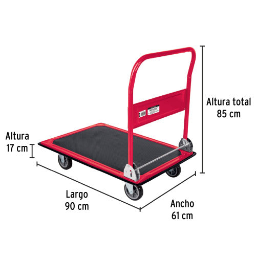 Carrito de Carga Plegable 300kg - Compacto y Robusto