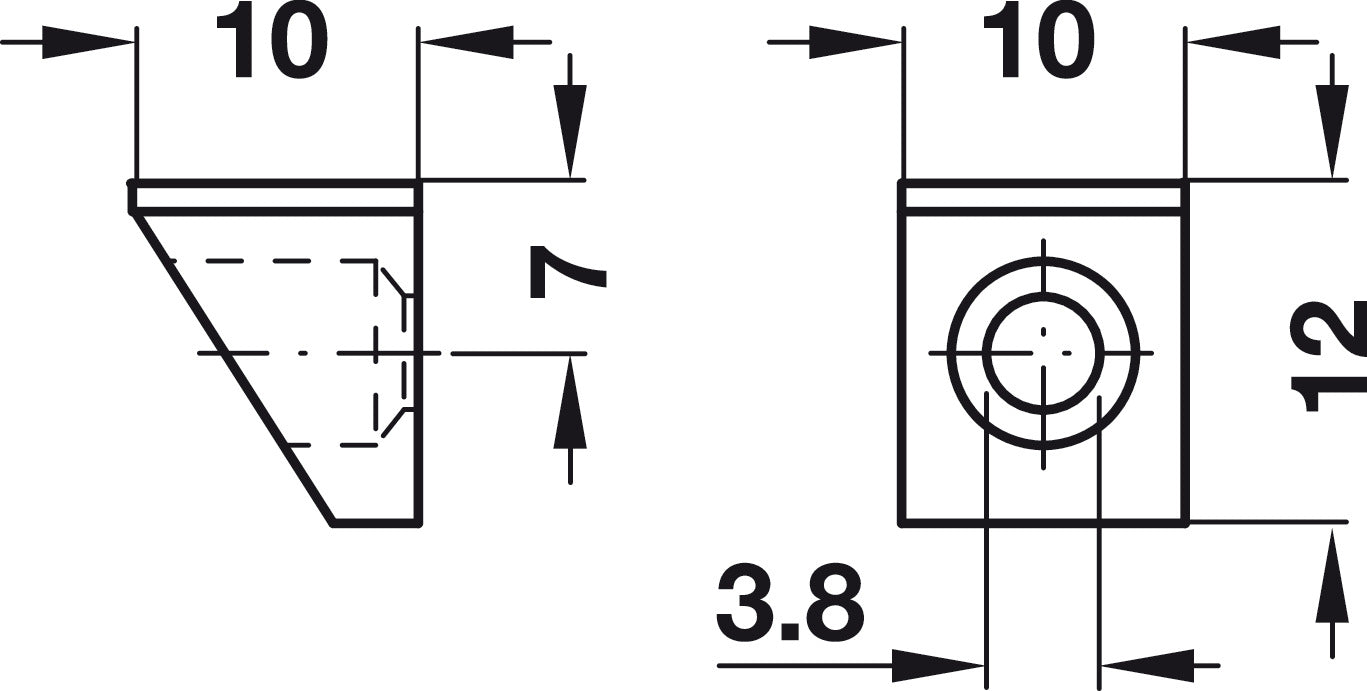 Soporte Entrepañ Zinc Níquel Häfele - Resistencia Garantizada