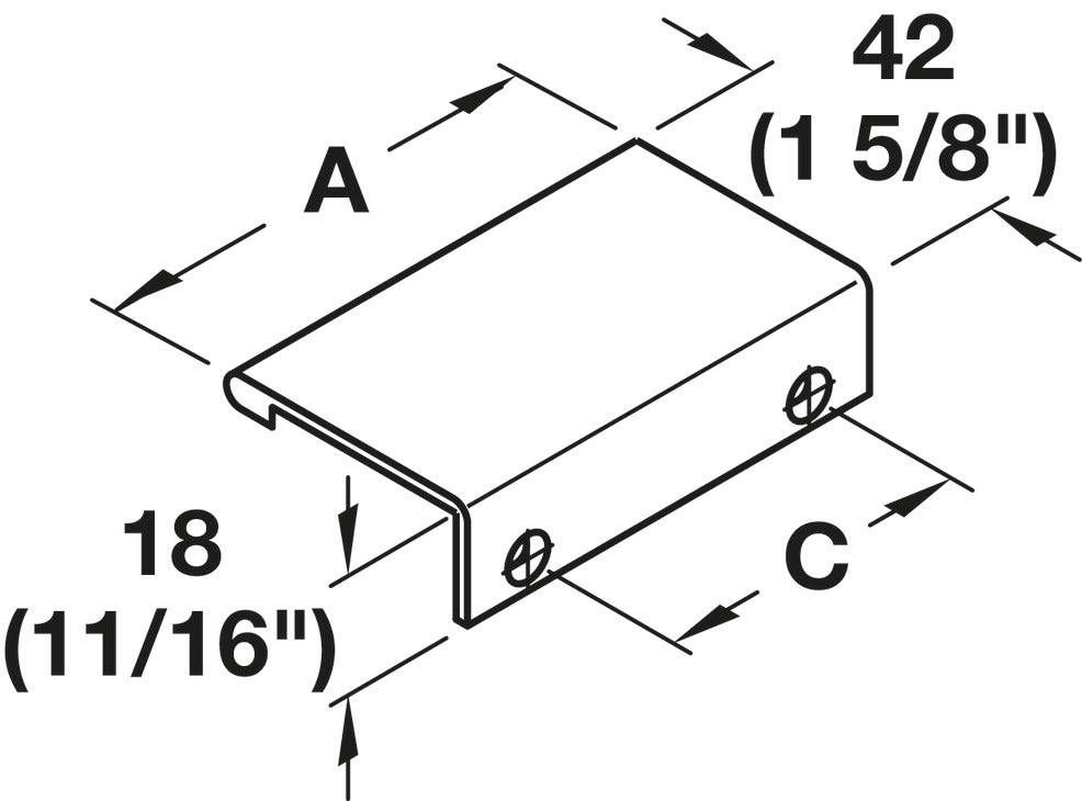 Jaladera Aluminio Anodizado 40×42 mm - Häfele