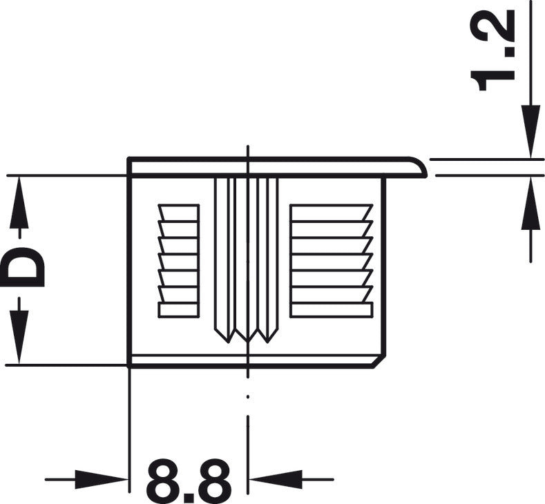 Perno Rafix Galv. D7 mm / B5/8 - Unión Perfecta para Muebles