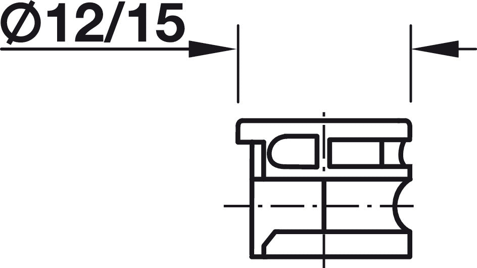 Caja Minifix 15/19 Zinc Negro Häfele - Herrajes Premium