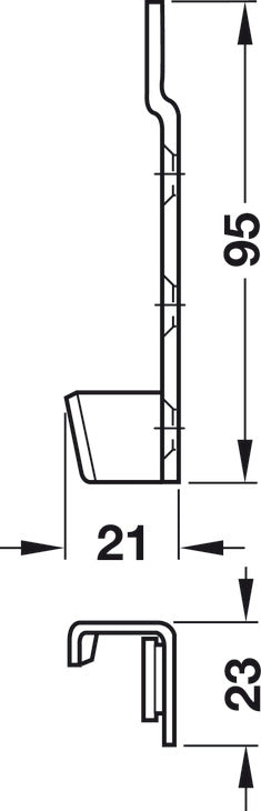 Herraje para Cama Acero Galv. 95 mm HÄFELE - Resistente