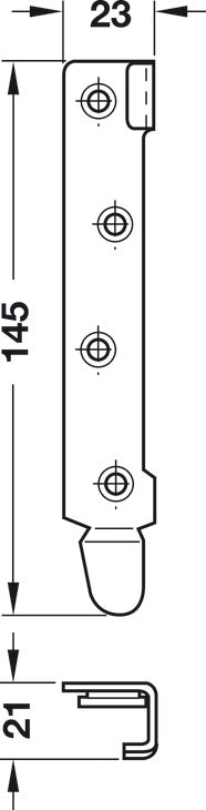Herraje para Cama Acero Galv. 95 mm HÄFELE - Resistente