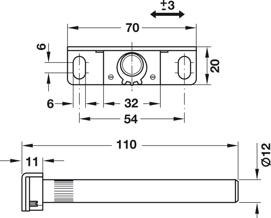 Soporte Entrepañ con Placa Atornillada Häfele - Resistente y Fácil Instalación