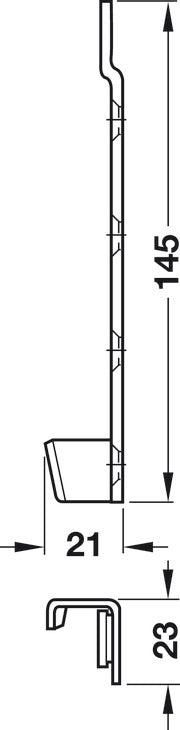 Herraje para Cama Acero Galv. 95 mm HÄFELE - Resistente