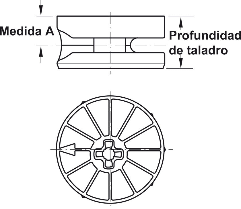 Maxifix 35 mm Häfele - Herraje de Unión Invisible para Muebles