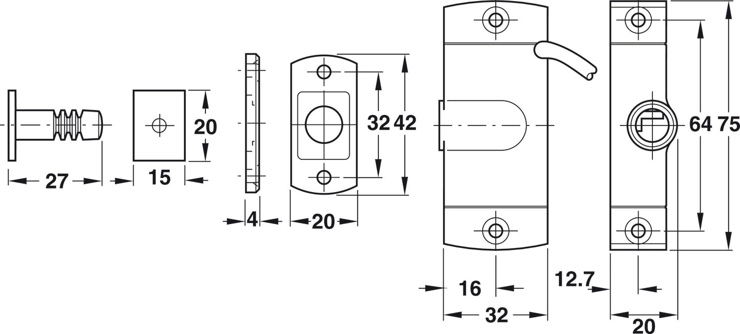 Cerradura Electrónica EFL1 Zinc 3M Häfele - Alta Seguridad