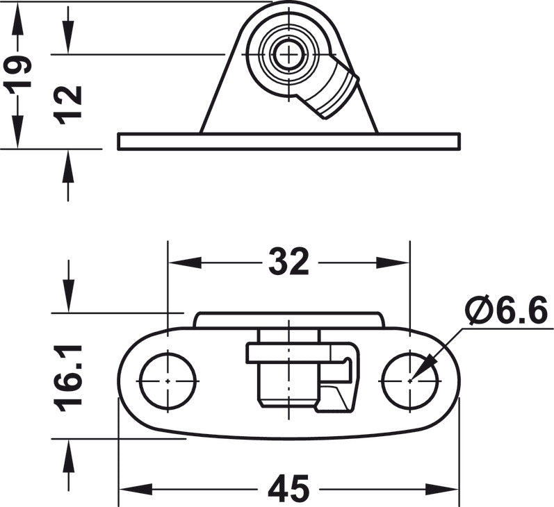 Escuadra Fijación Puerta Madera Varianta HÄFELE