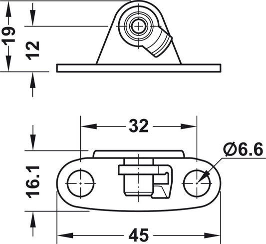 Escuadra Fijación Puerta Madera Varianta HÄFELE