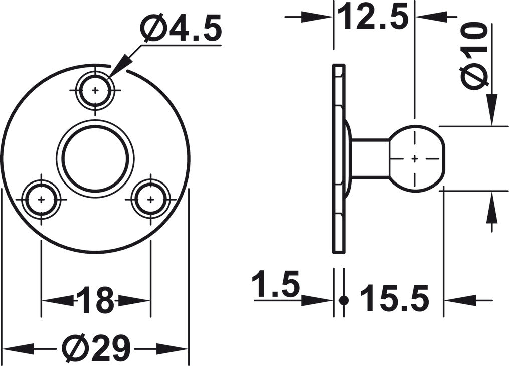 Muelle de Gas Acero Plástico 100N Häfele - Pistón para Muebles