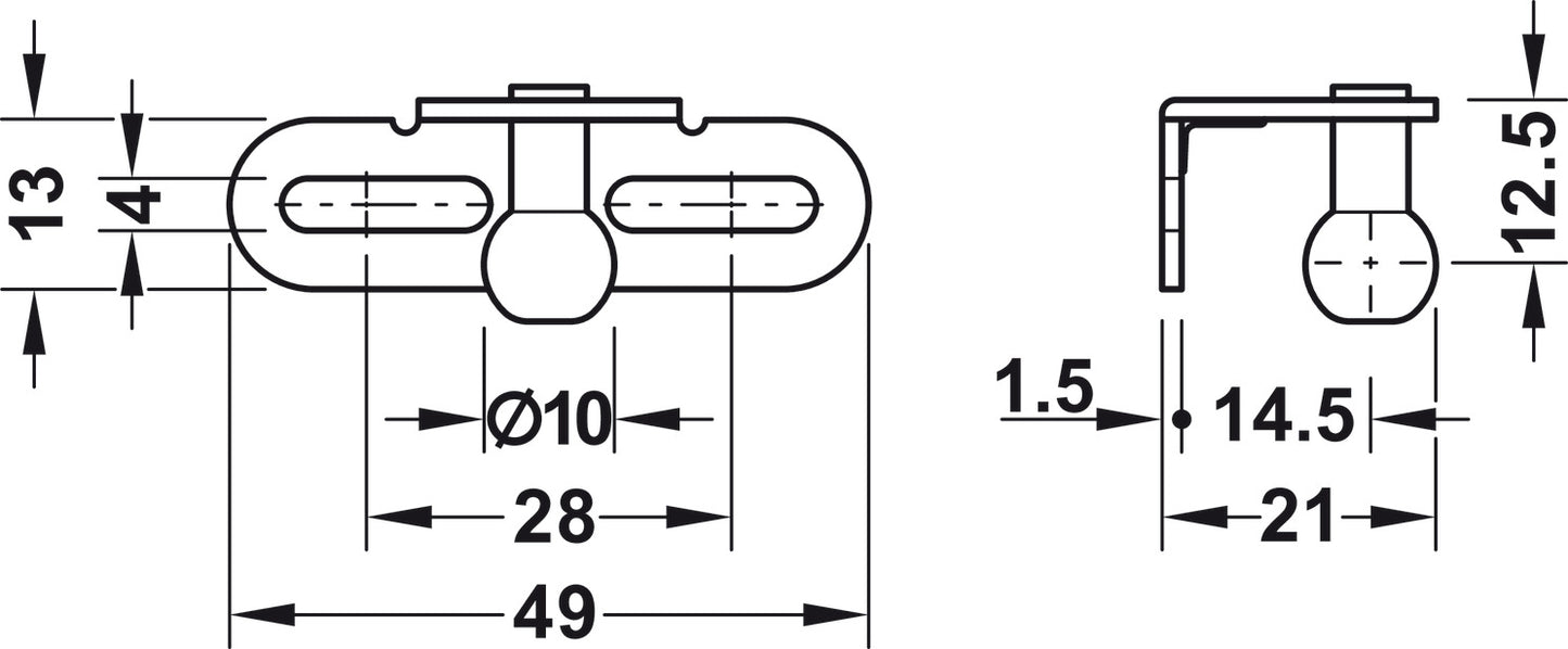 Muelle de Gas Acero Plástico 100N Häfele - Pistón para Muebles