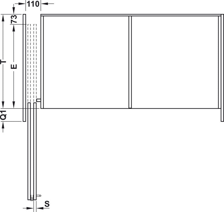Concepta 25 Folding Table - Ajustable 1250-1850 mm
