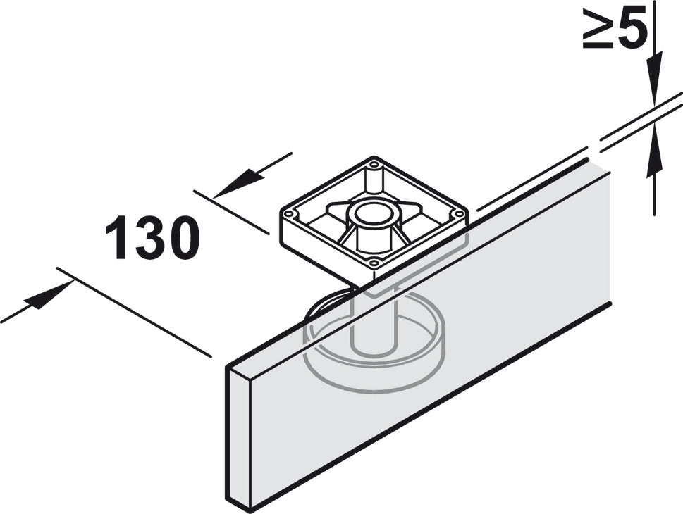 Concepta 25 Folding Table - Ajustable 1250-1850 mm