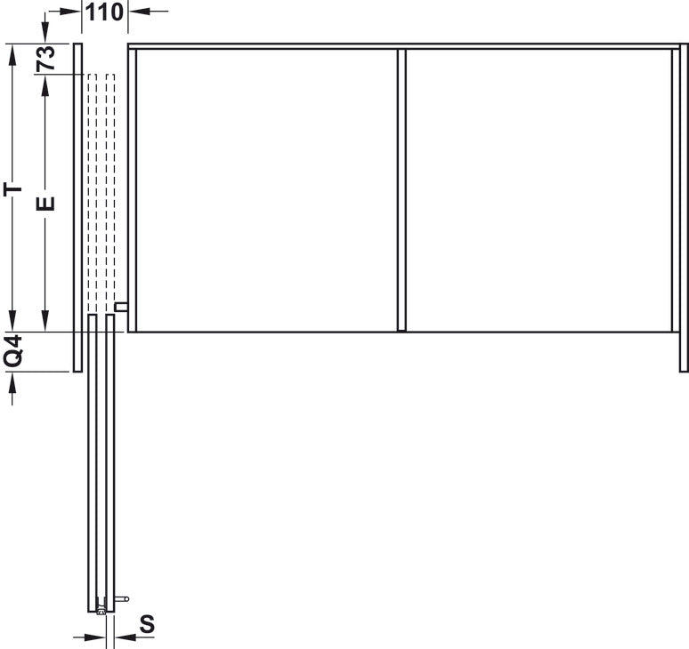 Concepta 25 Folding Table - Ajustable 1250-1850 mm