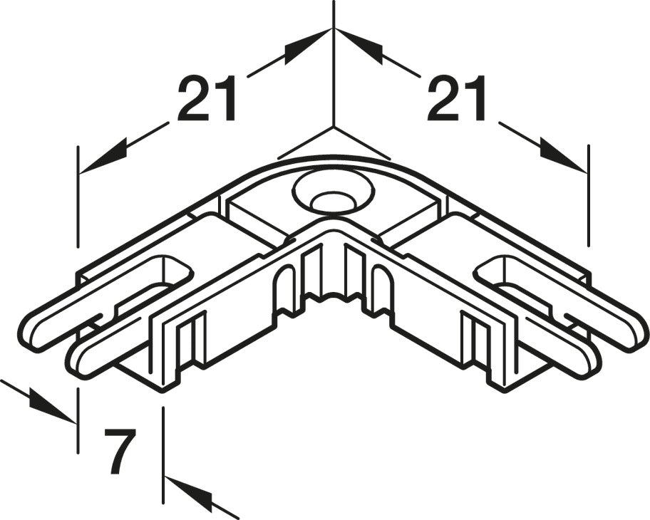 Conector Esquina Loox5 Tira LED 5mm Häfele - Iluminación Perfecta