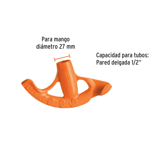 Doblador de Tubo Conduit 1/2" - Hierro Dúctil Robusto