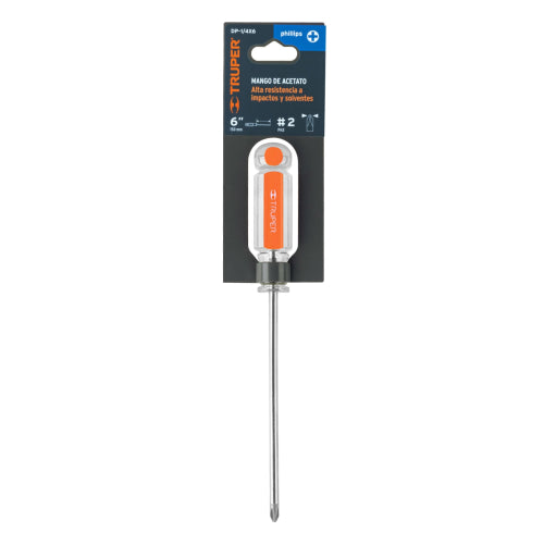 Desarmador Punta Phillips DP-1/4X6 | Acero Cromo Vanadio