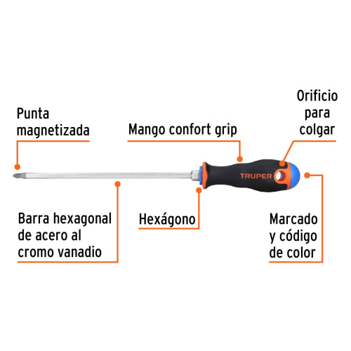Barra de 203.2 mm con Punta Magnética | Herramienta Esencial