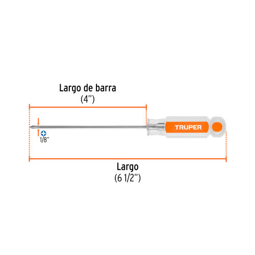 Desarmador Phillips #0 con Mango de Acetato Durable
