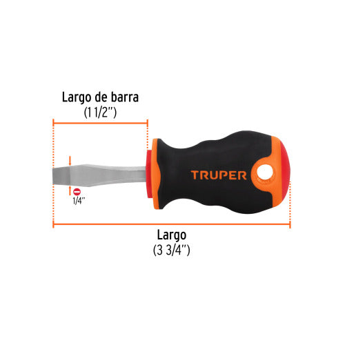 Desarmador Plano Comfort Grip 1/4 X 1-1/2 - Herramienta Profesional