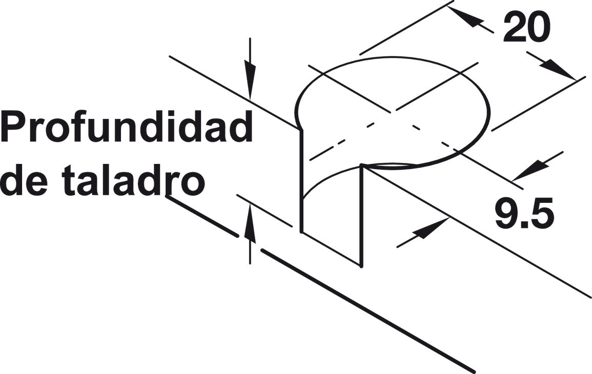 Caja Rafix 20/19 Häfele - Unión Invisible para Muebles