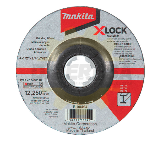 Disco Abrasivo X-Lock 4 1/2'' para Desbaste - E-00424