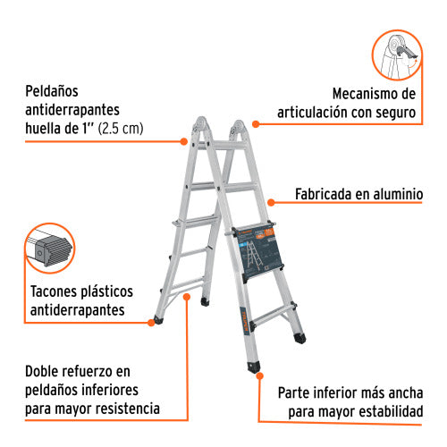 Multiescalera Telescópica 3.2M - Alta Capacidad de Carga