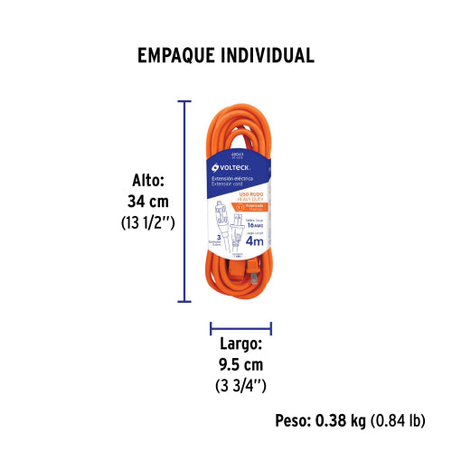 Cable Calibre 16 con 3 Clavijas - Seguridad y Durabilidad