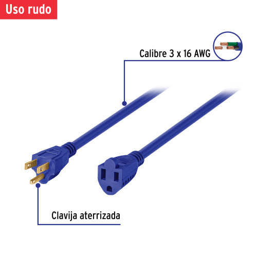 Extensión Rudo 15M Cal. 16 - Máxima Durabilidad