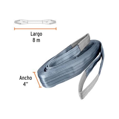 ESLINGA 4" X 8M - Resistente y Segura