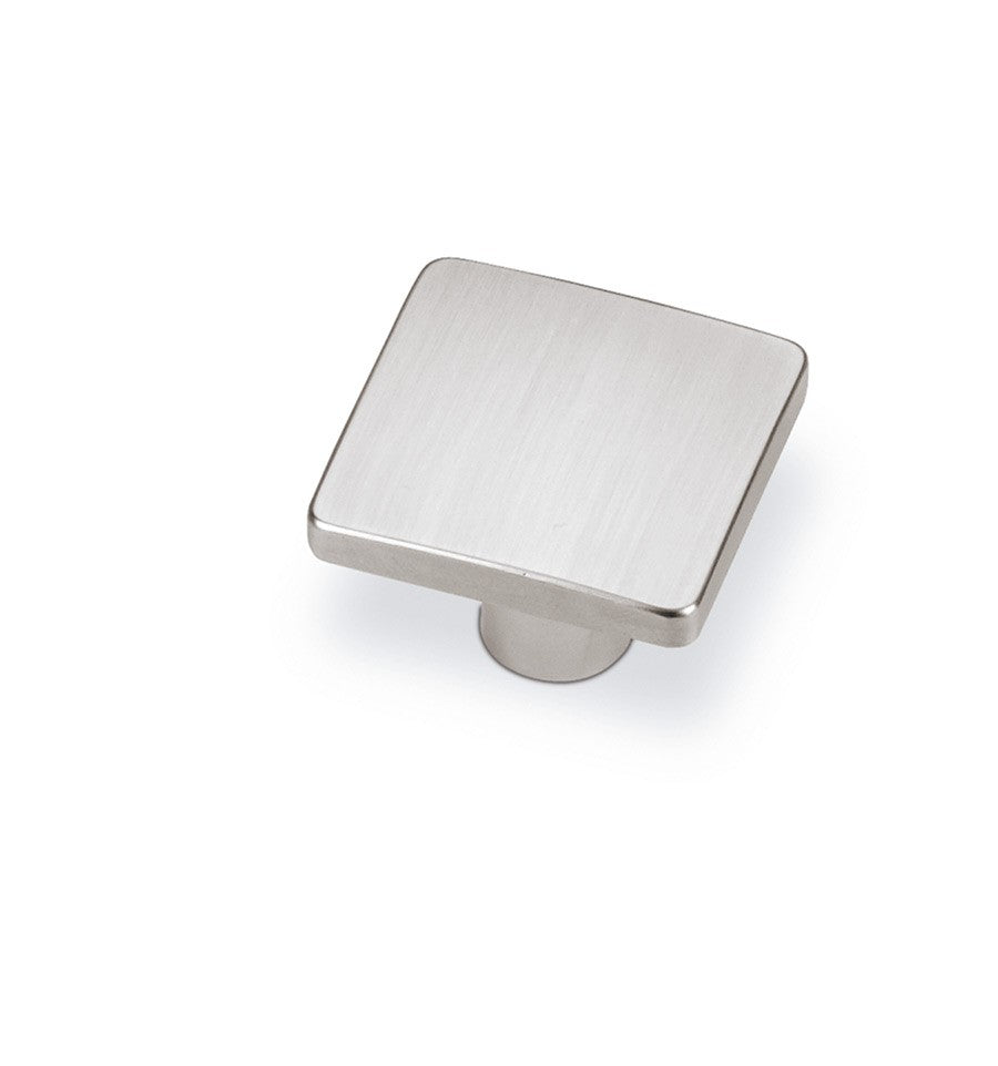 Pomo Cuadrado Mini Níquel Cepillado Mod. 8103 - 32mm