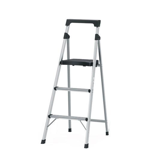 Escalera Tubular Plegable 3 Peldaños - Compacta y Segura