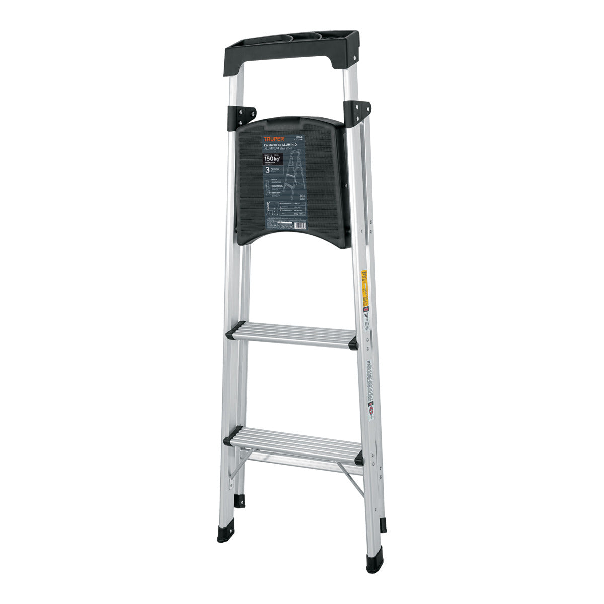 Escalera Tubular Plegable 3 Peldaños - Compacta y Segura