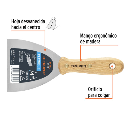 Espatula Flexible Profesional 4" ET-4F