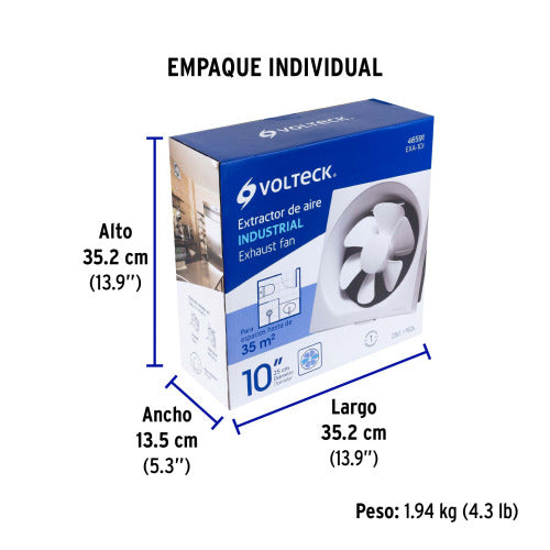 Extractor Industrial de Aire 10", Potente y Eficiente