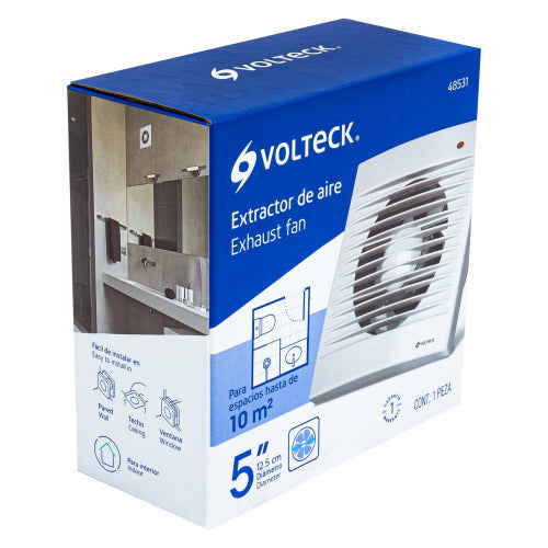 Extractor de Aire 5" Blanco - Potente y Compacto