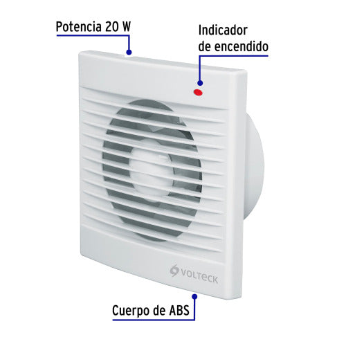Extractor de Aire 5" Blanco - Potente y Compacto