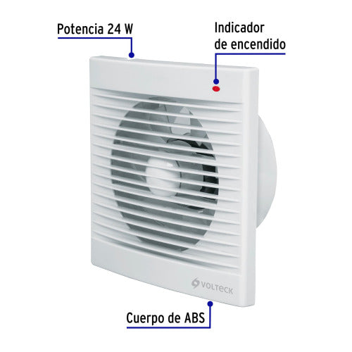 Extractor de Aire 6" Blanco - Ventilación Potente y Silenciosa