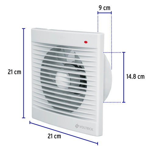 Extractor de Aire 6" Blanco - Ventilación Potente y Silenciosa
