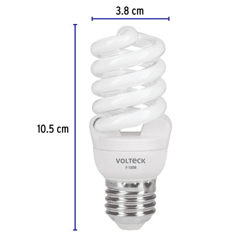 Foco Mini Espiral 13W - Luz Día Brillante y Económica