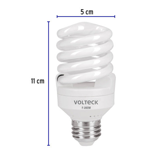 Foco LED 20W Espiral Mini Voltech - Ahorro Energético
