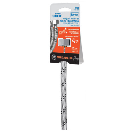 Manguera Flexible Acero Inoxidable 55cm para Fregadero