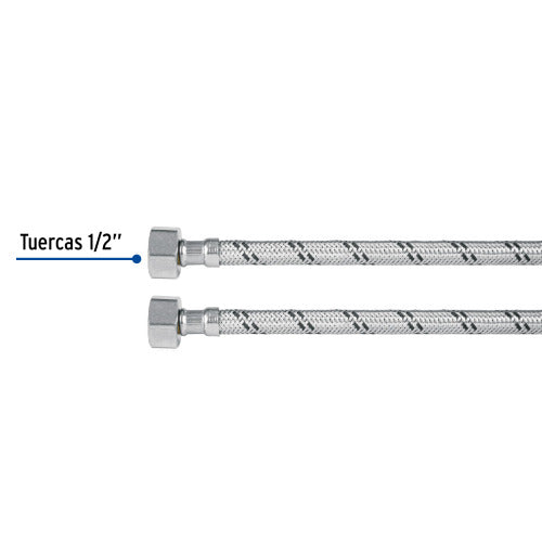Manguera Flexible Acero Inoxidable 55cm para Fregadero