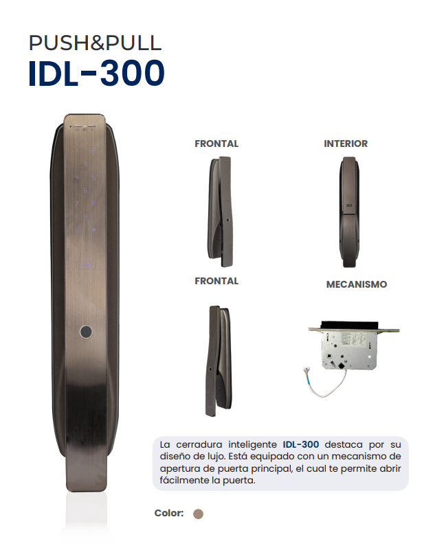Cerrad. Digital Huella IDL-300F - Alta Seguridad & Diseño