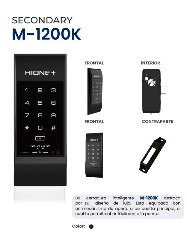 Cerrojo Digital Inteligente M-1200S - Seguridad Avanzada