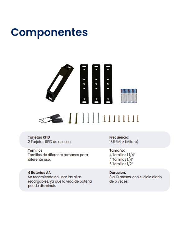 Cerrojo Digital M-1190T para Puertas Corredizas | Seguridad Avanzada