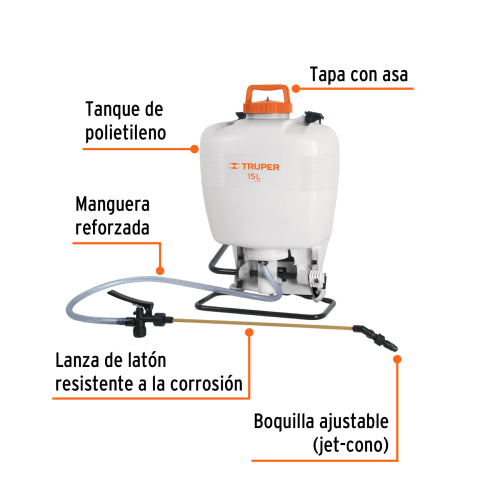 Fumigador de Mochila 15L FM-425 - Alta Resistencia