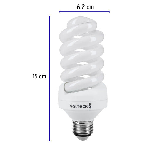 Foco Luz Cálida 24W Espiral Voltech - Ahorro Energético