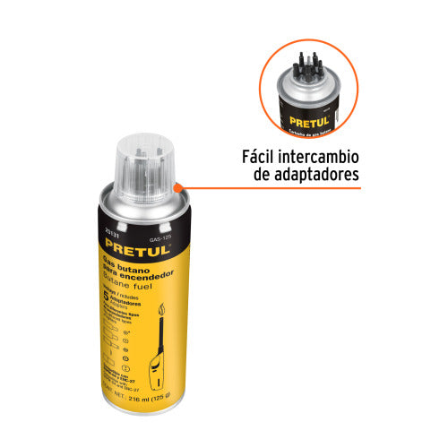 Cartucho de Gas Butano para Encendedor 125ml - Recarga Fácil