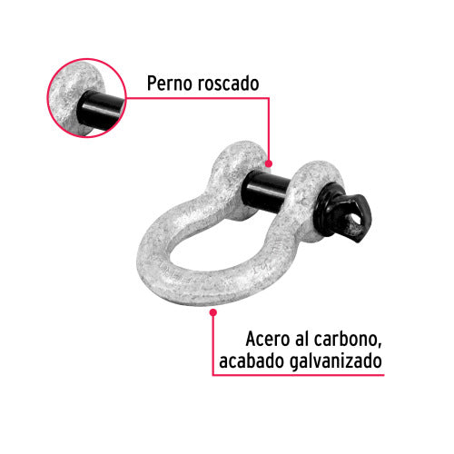 Grillete de Acero 1/4" - Resistente y Duradero